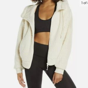Zella Farrah Hooded Fleece Sherpa Jacket Zip Up